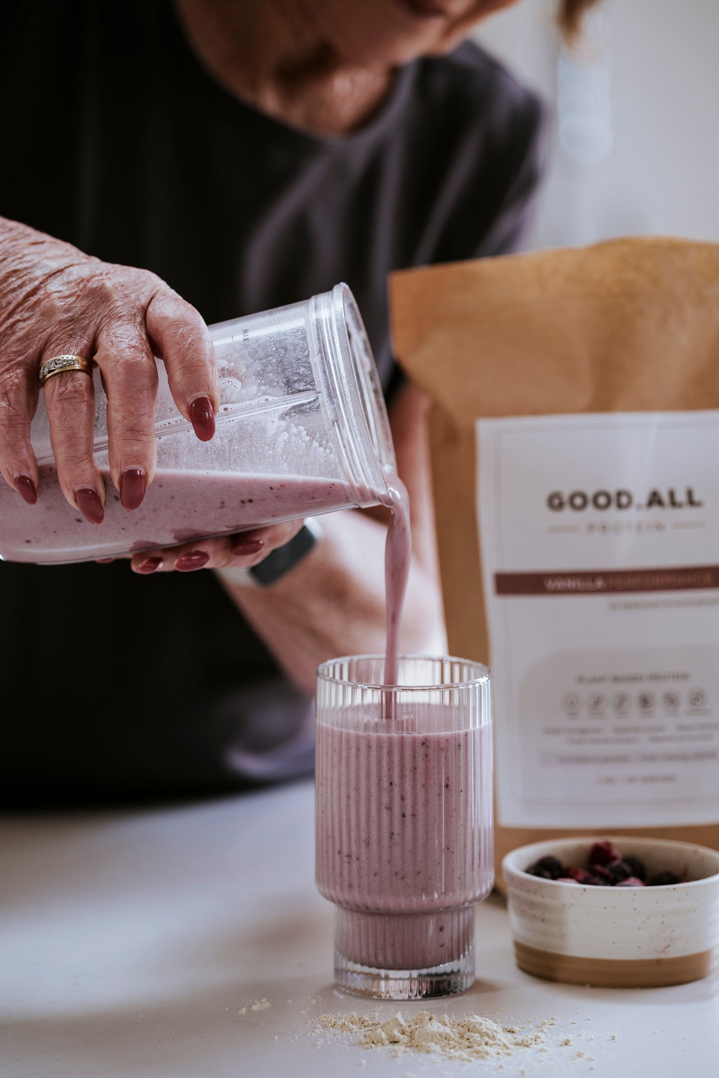 Premium Raspberry Essential Protein Powder