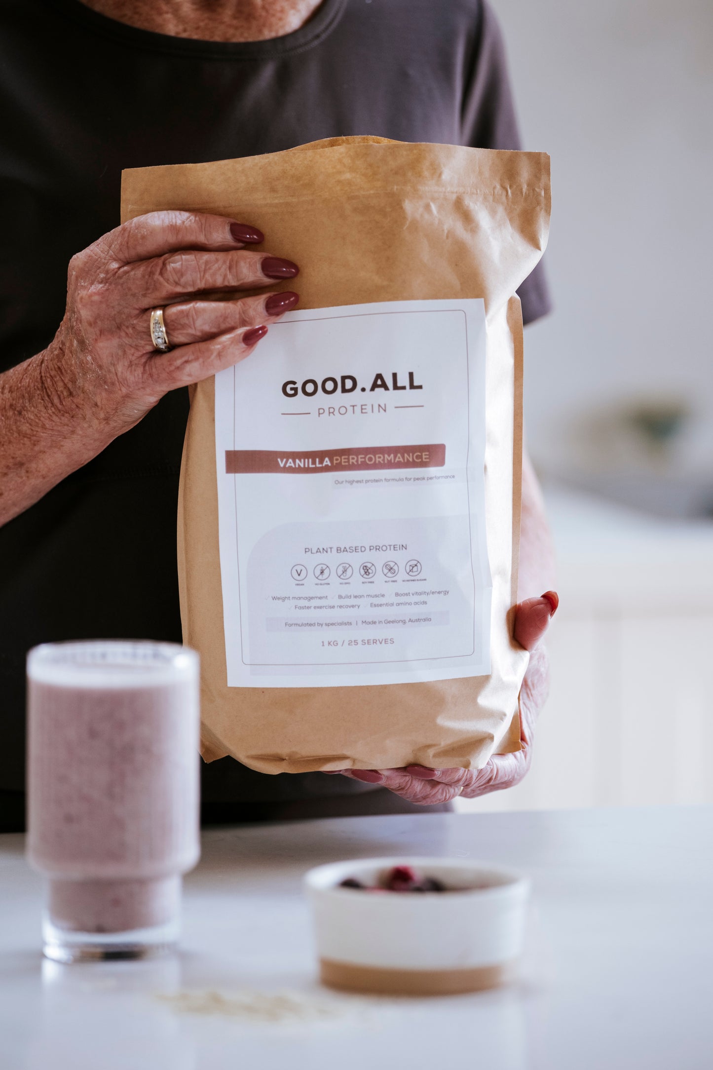 Premium Raspberry Essential Protein Powder
