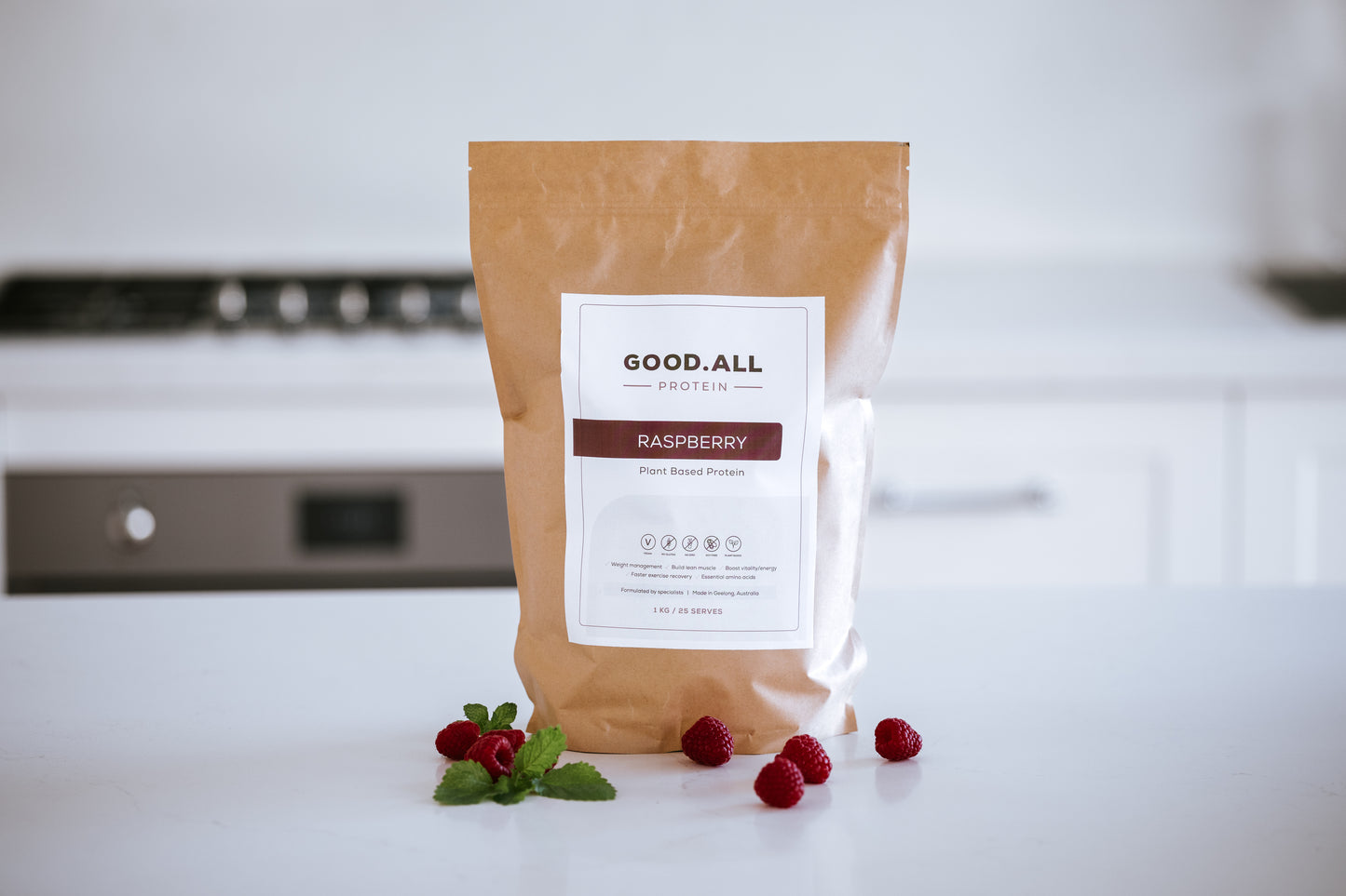 Premium Raspberry Essential Protein Powder