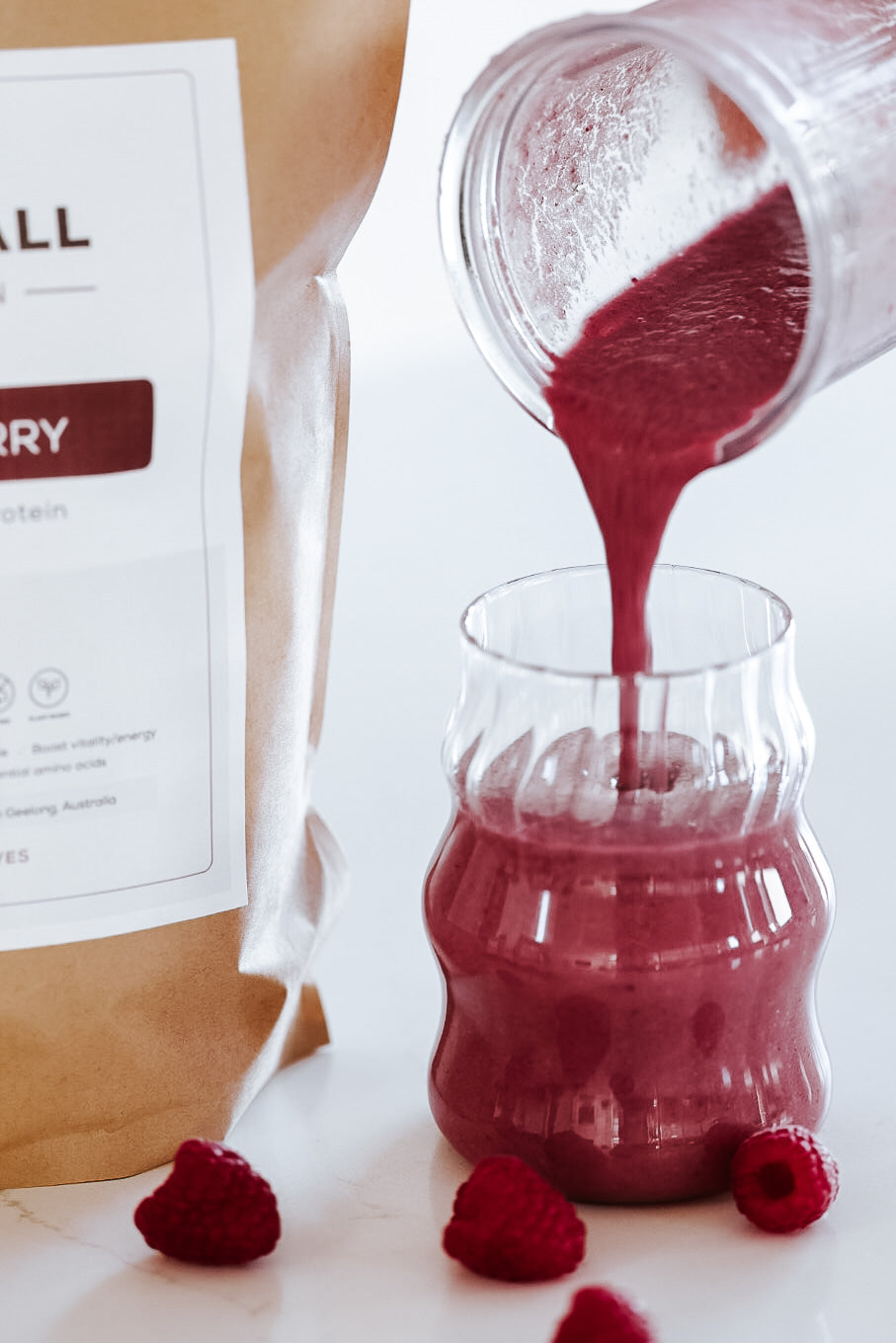 Premium Raspberry Essential Protein Powder